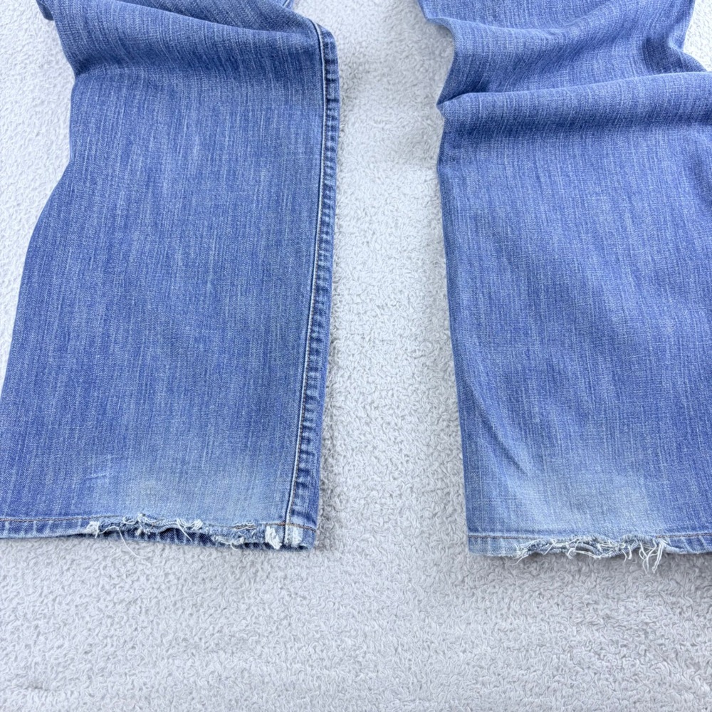 Parasuco Denim Cult Straight Leg Jeans Women 32 Blue Distressed Y2K Vintage - Picture 6 of 16